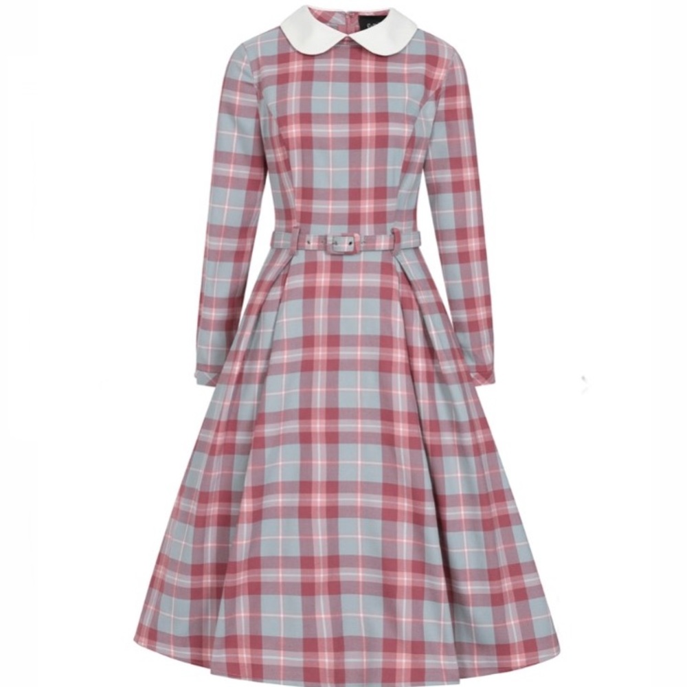 Collectif Marika Princess Check Swing Dress - Picture 3 of 11